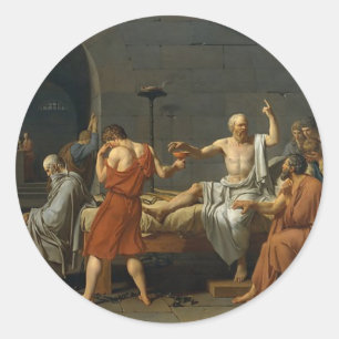 De dood van Socrates Ronde Sticker
