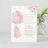 De Doop en de Eerste Verjaardag uitnodiging van on (Staand voorkant)