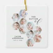 De doop moderne 10 foto collage keramisch ornament (Voorkant)