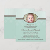 DE DOOP NODIGT UIT:: Gezegend 1SQ Kaart (Voorkant / Achterkant)