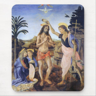 De Doop van Christus door Verrocchio, Leonardo da Muismat