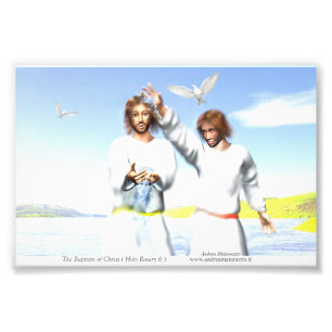 De Doop van Christus Foto Afdruk