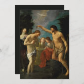 "De doop van Christus" kunst aangepaste uitnodigin Kaart (Voorkant / Achterkant)