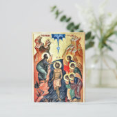 De doop van het Christusorthodox Christelijk icoon Briefkaart (Staand voorkant)
