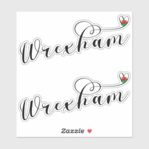 De doopvont van het Manuscript van Wrexham, Welsh  Sticker