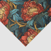 De door  William Morris geïnspireerde Red Peony Fl Tissuepapier (Detail)