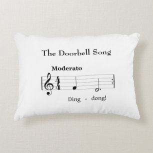 De doorbell Song Humoureuze muziekscore Accent Kussen