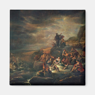 De doorgang van het rode Zee (olie op doek) Magneet