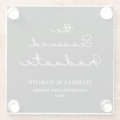 De doorgewinterde Afstuderen gepersonaliseerde Glazen Onderzetter (Achterkant)