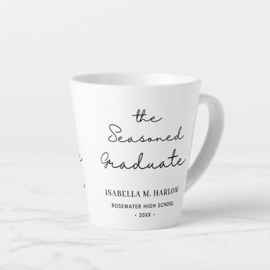 De doorgewinterde Afstuderen gepersonaliseerde Latte Mok (Rechterhoek)