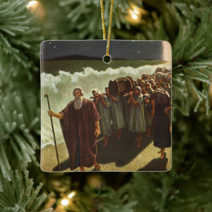 De doortocht van Mozes door de Rode Zee, Vintage R Keramisch Ornament