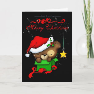 De Doos van de Teddybeer van Kerstmis Feestdagen Kaart