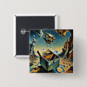 De doos van Pandora Vierkante Button 5,1 Cm (Voorkant /achterkant)