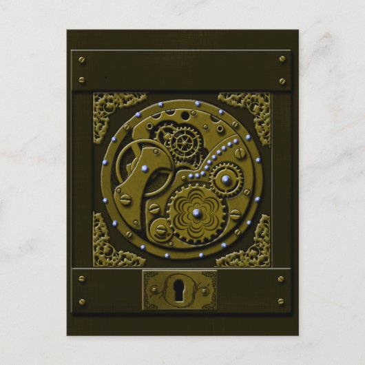 De Doos van Steampunk Briefkaart (Voorkant)