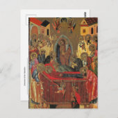 De Dormition van het Theotokos-icoon Briefkaart (Voorkant / Achterkant)
