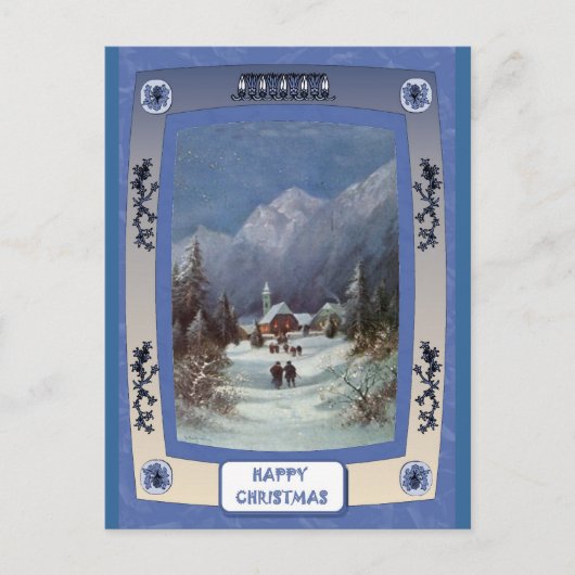 De dorpskerk feestdagenkaart (Voorkant)