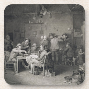 De dorpspolitici, gegraveerd door Abraham Raimb Bier Onderzetter