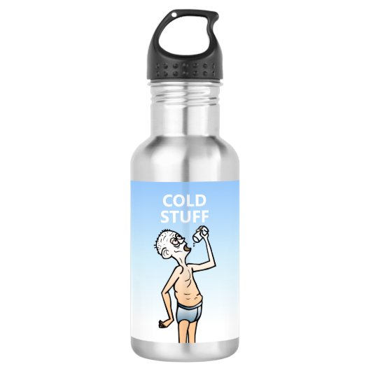 De Dorstige Man Waterfles (Voorkant)