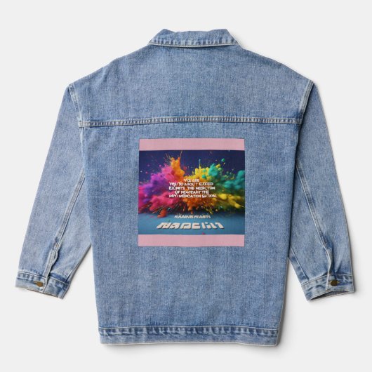 De dosis overschrijden denim jacket (Achterkant)