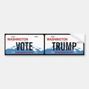 De douane dubbele nummerplaat van de Troef van de Bumpersticker