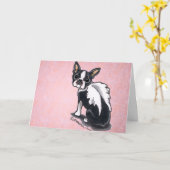 De Douane van de Engel van Boston Terrier Kaart (Gele Bloem)