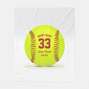 De Douane van het Team van het softball Fleece Deken