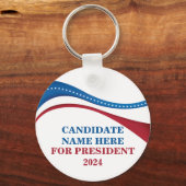 De douane voegt Uw Eigen Kandidaat voor President  Sleutelhanger (Voorkant)