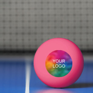 De douane voegt Uw Logo van het Bedrijf hier Roze Pingpongballen