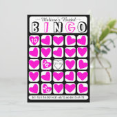 De douane vult het in brudal bingo roze spelkaart (Staand voorkant)