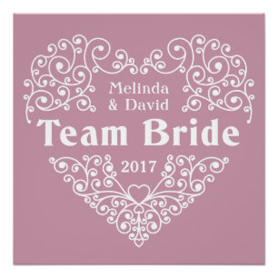 De douanenamen van de Bride van het team & het pos Perfect Poster