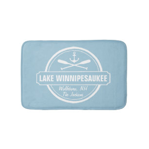 De douanestad van Winnipesaukee NH van het meer, Badmat