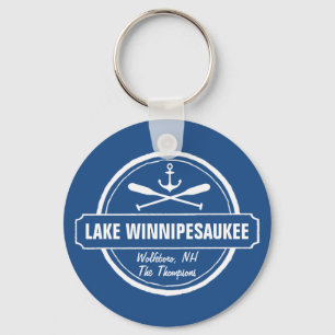 De douanestad van Winnipesaukee NH van het meer, Sleutelhanger