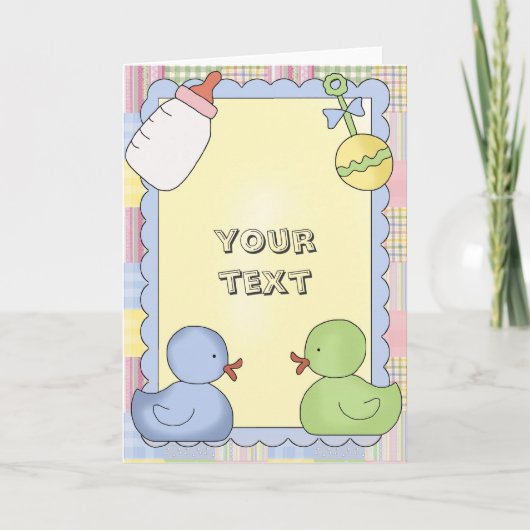 De Douche van de Kaarten van het baby, Congrats, (Voorkant)