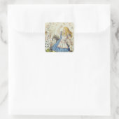 De douwer van Kaarten Vierkante Sticker (Tas)