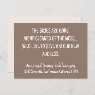 DE DOZEN ZIJN WEG, WE HEBBEN DE ROTZOOI OPGERUIMD FEESTDAGENKAART