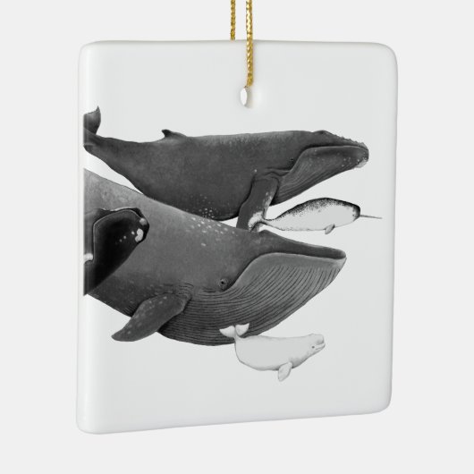 De draai van walviskunst keramisch ornament (Rechts)