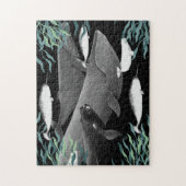 De draai van walviskunst legpuzzel (Verticaal)