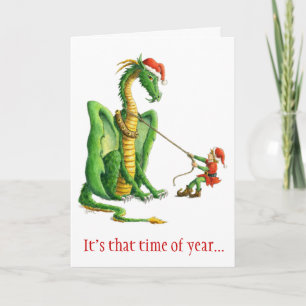 De Draak 2012 van Kerstmis - kaart