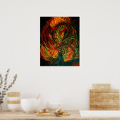 De draak bevestigen poster (Keuken)