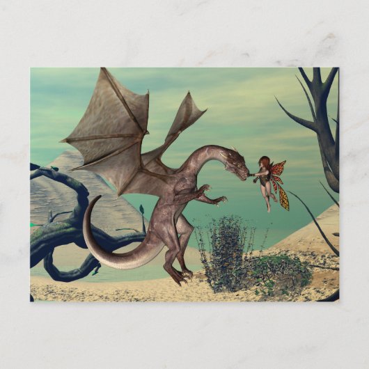 De draak briefkaart (Voorkant)