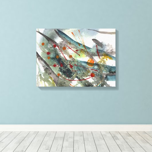 De draak canvas afdruk (Insitu (Houten vloer))