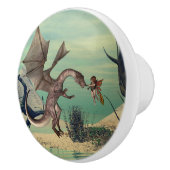 De draak en de fee keramische knop (Rechts)