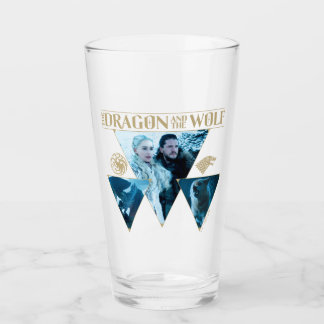De draak en de Wolf Denerys & Jon Graphic Glas