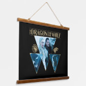 De draak en de Wolf Denerys & Jon Graphic Hangend Wandkleed (Gebogen)