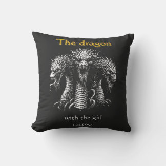 De draak met het meisje Tattoo - Funny Dark Kussen