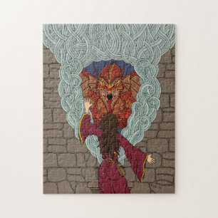 De draak neerzetten legpuzzel