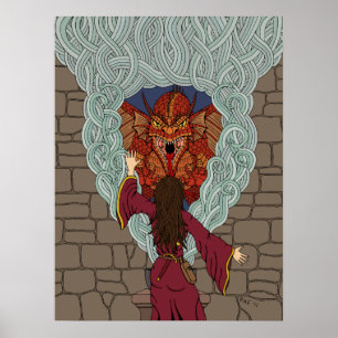 De draak neerzetten poster