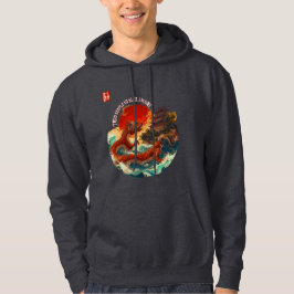 De draak van de Crimson Sun Hoodie