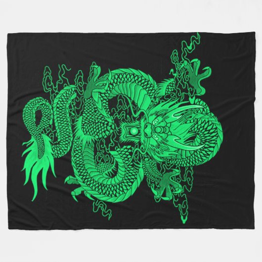 De Draak van de Keizer van de aarde Fleece Deken (Voorkant (Horizontaal))