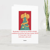 De Draak van de kersttijd Feestdagen Kaart (Achterkant)